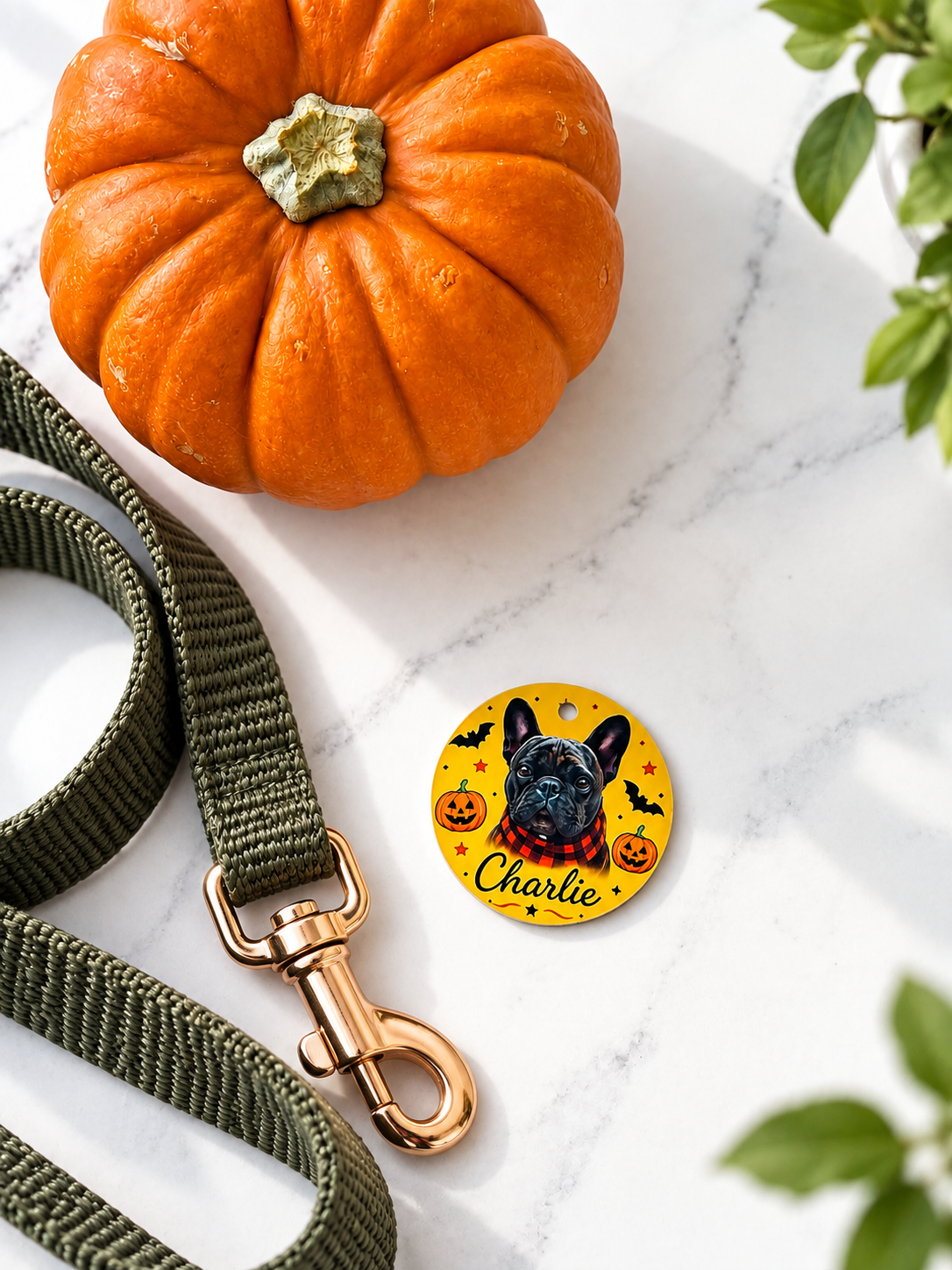 Halloween Pet ID Tag with Photo | Custom Dog & Cat Tag