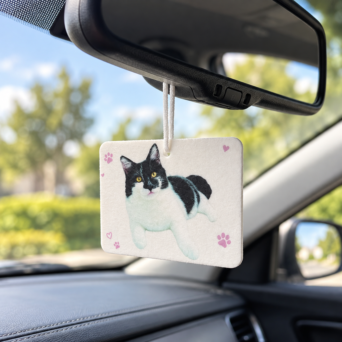 Custom Pet Photo Car Air Freshener – Horizontal
