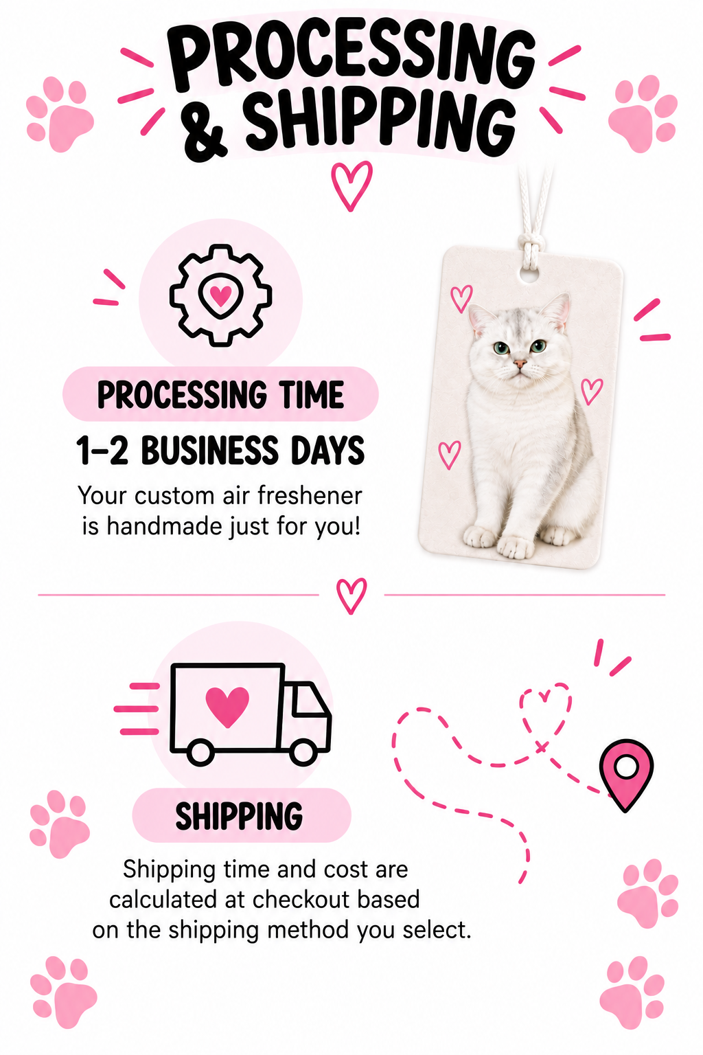 Custom Pet Photo Car Air Freshener – Vertical