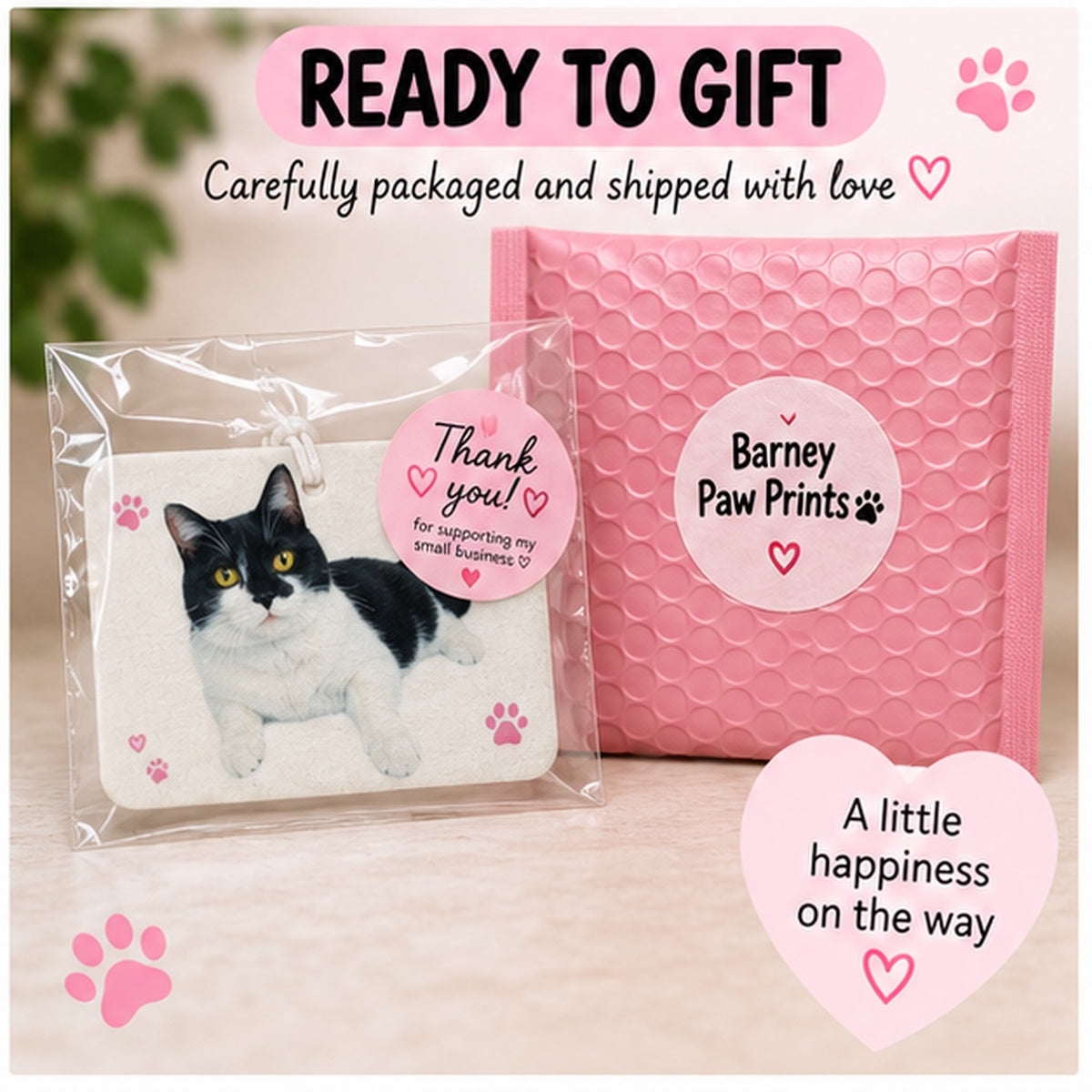Custom Pet Photo Car Air Freshener – Horizontal
