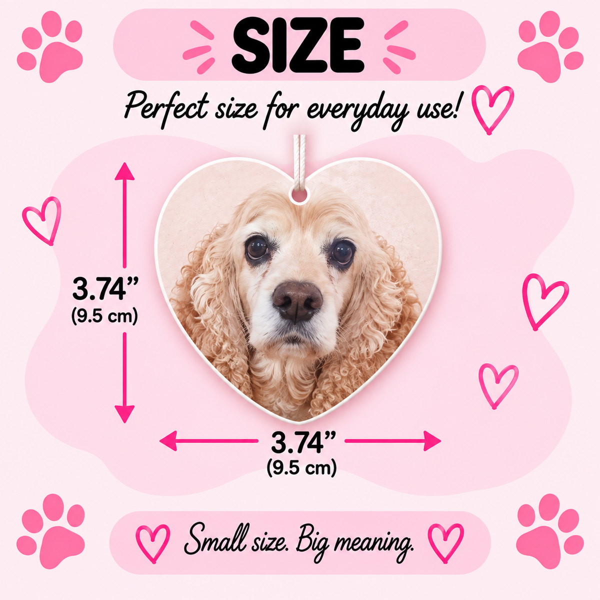 Custom Pet Photo Car Air Freshener – Heart