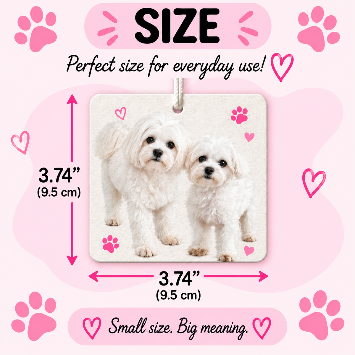 Custom Pet Photo Car Air Freshener –Square