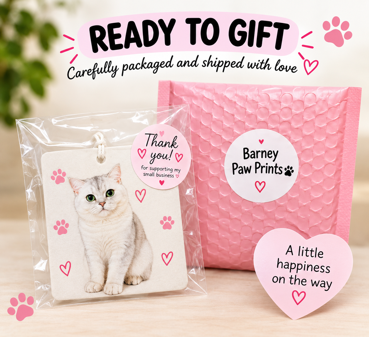 Custom Pet Photo Car Air Freshener – Vertical