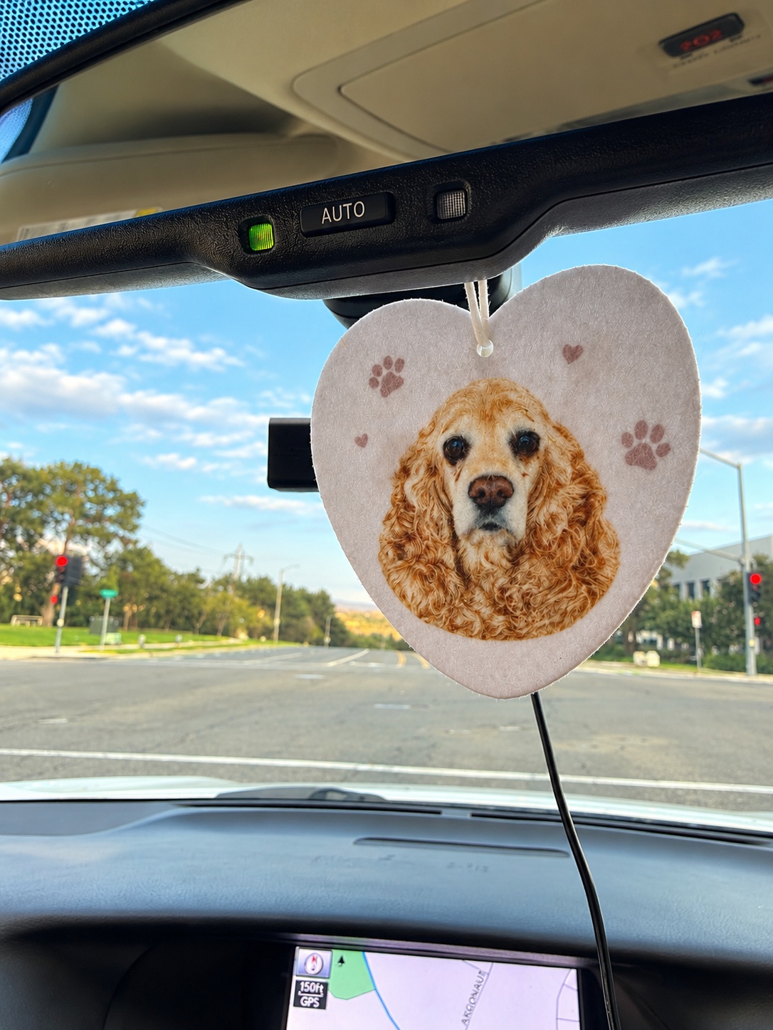Custom Pet Photo Car Air Freshener – Heart