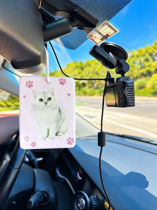 Custom Pet Photo Car Air Freshener – Vertical
